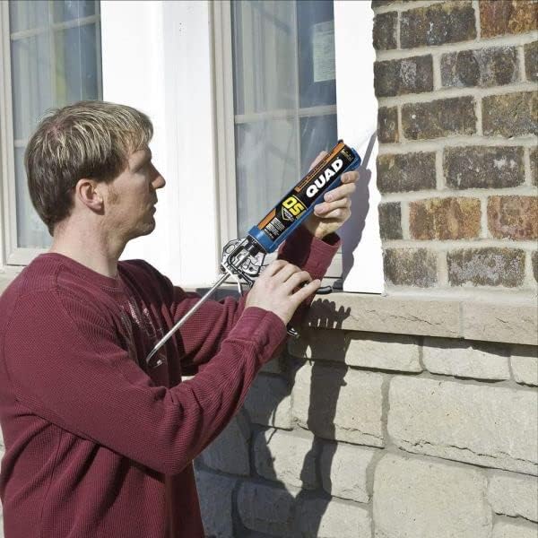 OSI Quad Window, Door and Siding Sealant Black 003, 10 fl oz, 1, Cartridge (12 Pack)