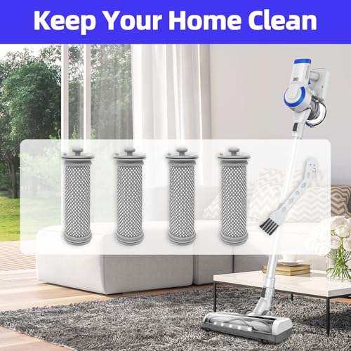 Image of 4-Pack Replacement Filter Compatible with Tineco A10 / A11 Hero Master Essential, A10-03, A11-07, PWRHERO 11 Snap, PURE ONE X / S10 / S11 / S12 / S15 Series Vacuum Cleaner, 4 Pre Filters