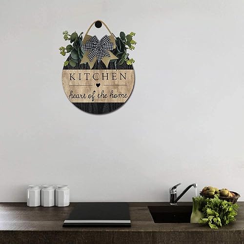 Miniatura 2 de Letrero de cocina de madera, letrero de cocina de madera, letrero de corazón de cocina para pared, 12 x 12 pulgadas, divertido inspirador,