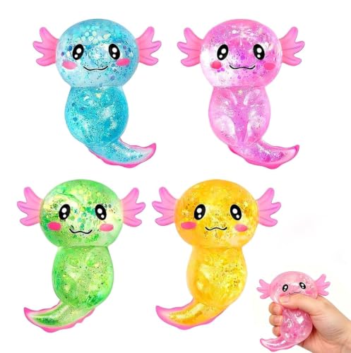 4Pcs Axolotl Axolotl Collectible Figures Axolotl Sensory for Desk Decor and Relaxation Soft and Durable Axolotl Characters with Unique Designs It is an ideal choice for gatherings and birthday gifts