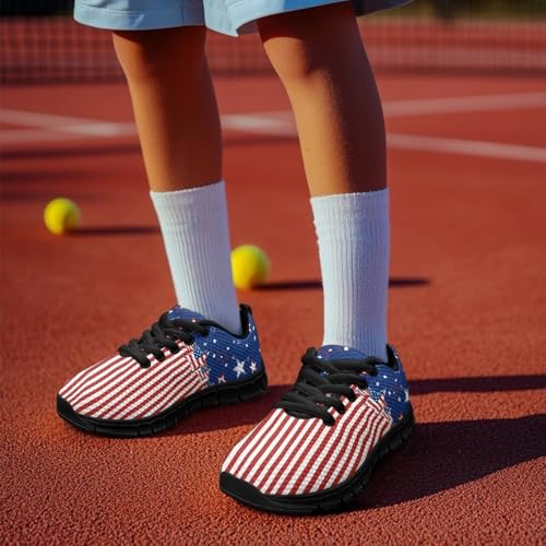 Boys Girls Sneakers Breathable Mesh Tennis Shoes Lightweight Non Slip Sports Running Shoes Lace-up Casual Walking Flat Shoes US11-54