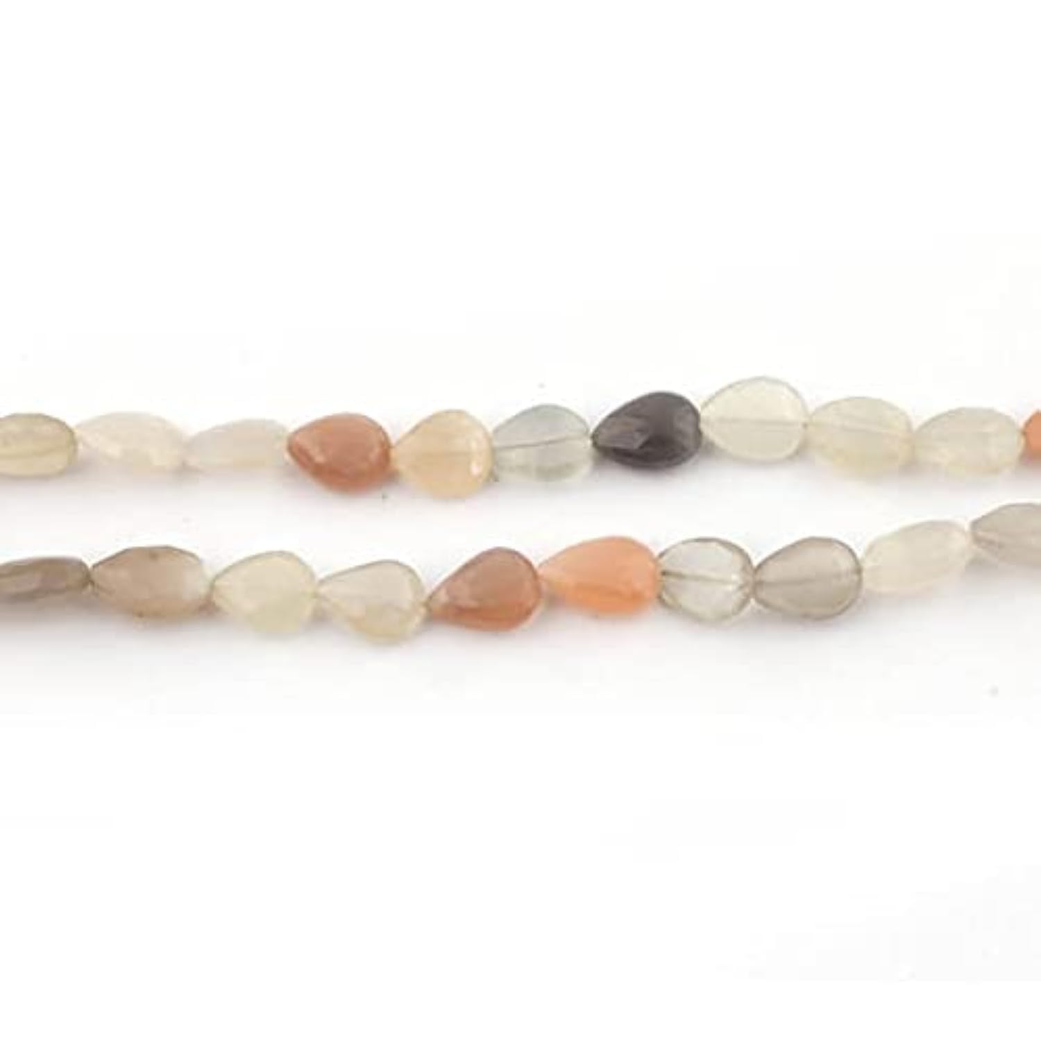Multi Moonstone facettée haut de gamme en briolettes poires de 11-12mm pour joaillerie SB2610