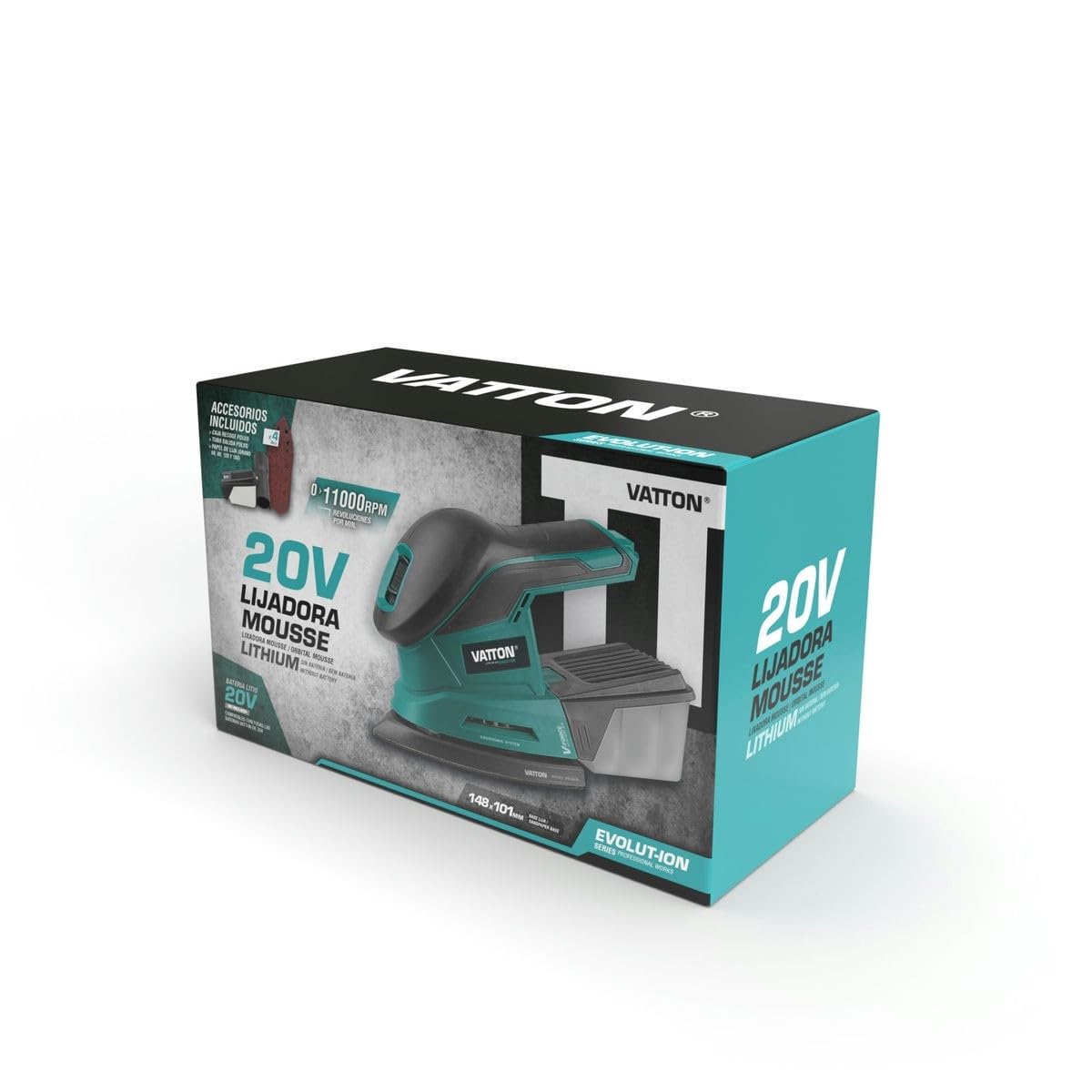 LIJADORA MOUSSE VATTON 20V.SIN BATERIA