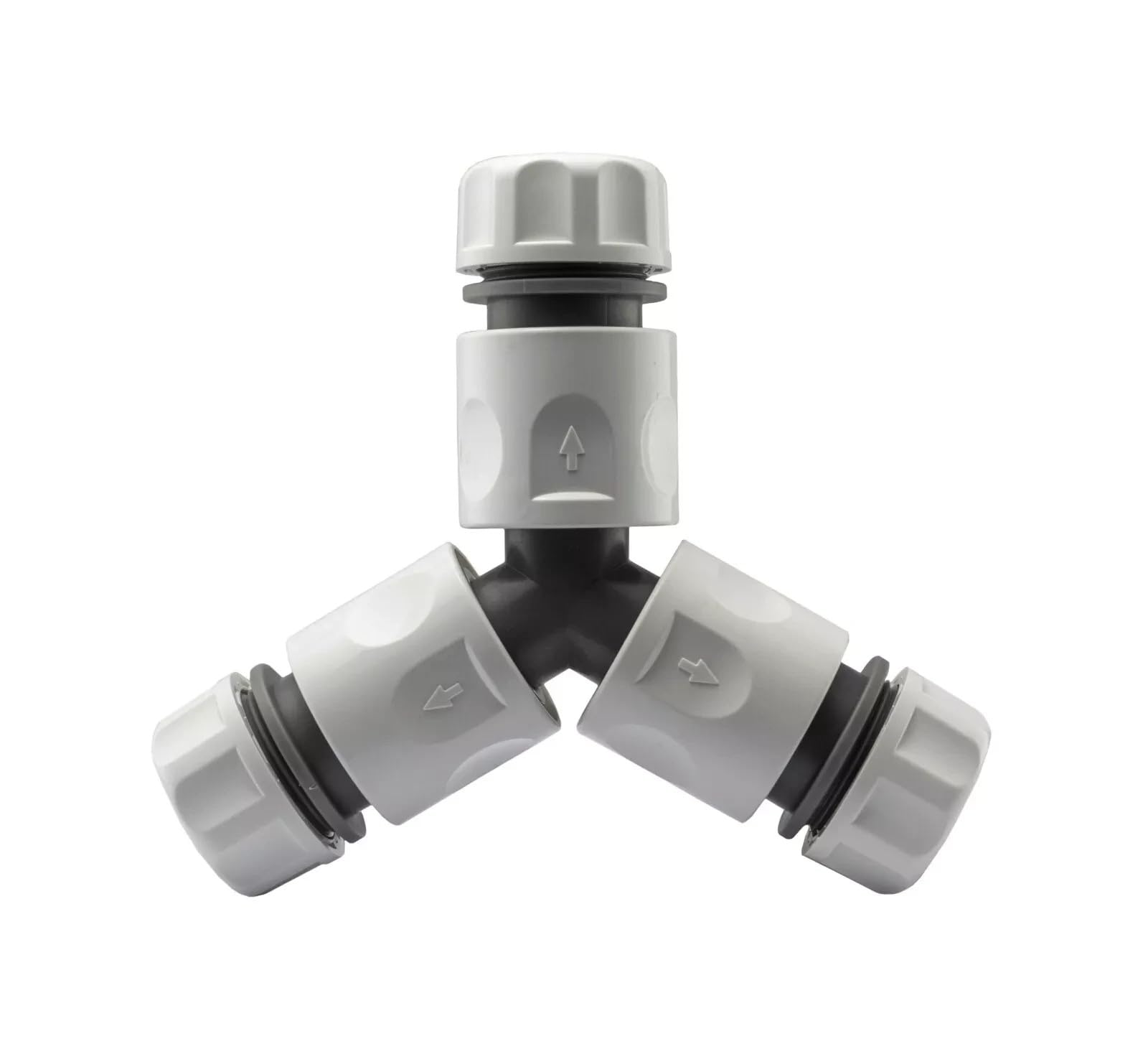 SolaDirect 3-Way Splitter + Connectors - Universal Garden Hose Pipe Connectors Fittings Parts Valves Adapters - Hozelock Compatible [WL]