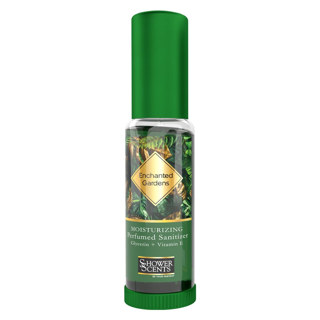 Shower ScentsEnchanted Gardens Mositurizing Perfumed Hand Sanitizer Spray 30ml with Glycerin and Vitamin E
