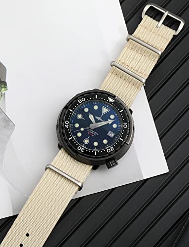Image of TACTICAL FROG Nylon Watch Band 18mm 19 mm 20mm 22 mm 24 mm, Waterproof Military Watch Straps Replacement for Men Women, With Stainless Steel Buckle