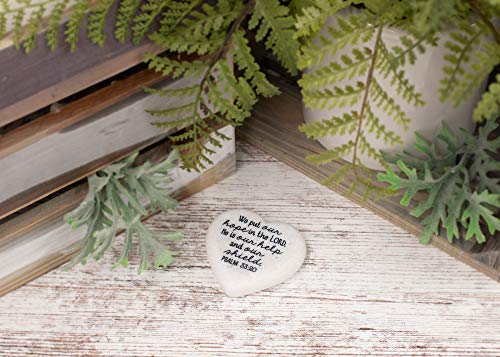 Hope In The Lord Scripture Heart 2.25 X 2.25 Cast Stone Plaque #TOP5