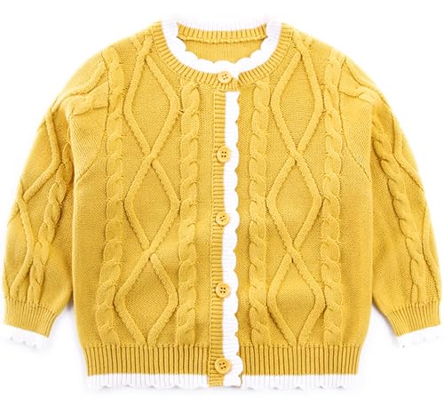 SEAUR Toddler Knitted Cardigans Long Sleeve Button Down V-neck Sweater Kid Boy Girl Knitwear Cotton Coat Fall Winter Spring