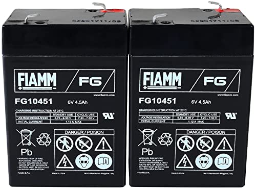 FIAMM Batterie de remplacement moto, voiture, quad et autre véhicule pour enfant 6V 4 5Ah Cover