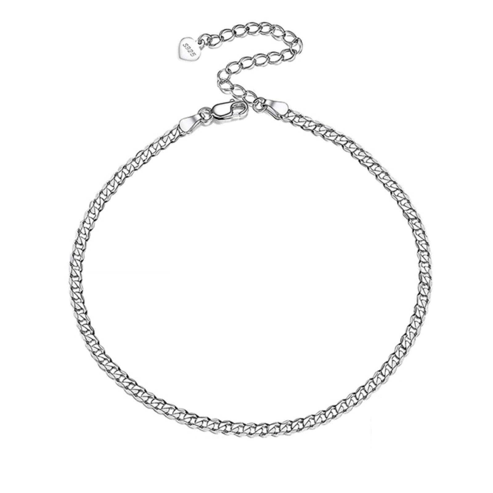 LNNSHX Cavigliere da Donna, Bracciale cavigliera a Catena in Argento Sterling 925 per cavigliere in Oro per Gioielli da Spiaggia Estivi alla Moda per Gambe