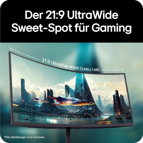 LG Ultragear™ 34G630A-B.AEUQ (34 Zoll) 21:9 Curved WQHD VA Gaming-Monitor, 240Hz, AMD FreeSync™ Premium, DisplayHDR™ 400, 2X HDMI 2.1… – Ansicht 4