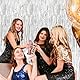 12 Stück Silberner Lametta Vorhang, Glitzervorhang Lametta 1m x 2m, Glitzer Party Vorhang, Glitzer Tinsel Curtain für Party Deko Geburtstagsdeko Hochzeit Festivals Bühnendekor Weihnachten Party Deko
