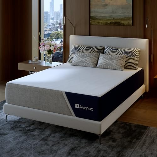 Avenco 12 Inch King Size Mattress with Open-Cell Foam for Breathable Comfort, Gel Memory Foam King Mattresses for Hot Sleeper, CertiPUR-US Certified Mattress in a Box Medium Firmness