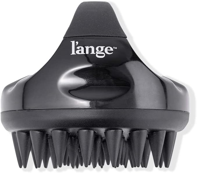 L'ANGE HAIR Scalp Saveur Hair Shampoo Brush | Wet Hair Brush & Dry Hair Brush Use | Scalp Massager Exfoliating Shower Brush | Best Silicone Hair Scrubber Brushes Men Women, Black, 1.0 Count (2370)