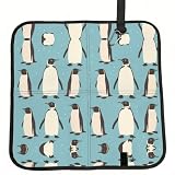 WZYCWB Cuscino pieghevole con stampa di un gruppo di pinguini – Cuscino pieghevole portatile con moschettone, adatto per stadi, campeggio, escursioni e altre occasioni.