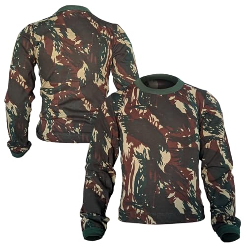 Camiseta Militar Infantil Camuflada Exército Manga Longa 100% Algodão (as2, numeric, numeric_6, regu