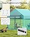 VEVOR Metal Chicken Coop for 4-6 Chickens, 3.3 x 6.6 x 3.3 ft, Small Chicken Cage with Waterproof Cover & Double Doors, Spire Roof Poultry Run Compatible with Wooden Coops, for Rabbit Hen Goose Duck