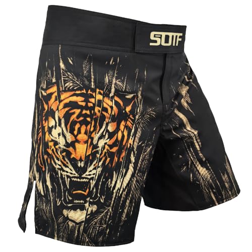 Short combat MMA imprimé tigre homme entraînement boxe