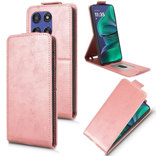 Étui à rabat en cuir rose pour Motorola Edge 60 Stylus 5G 2025 XT2517-1