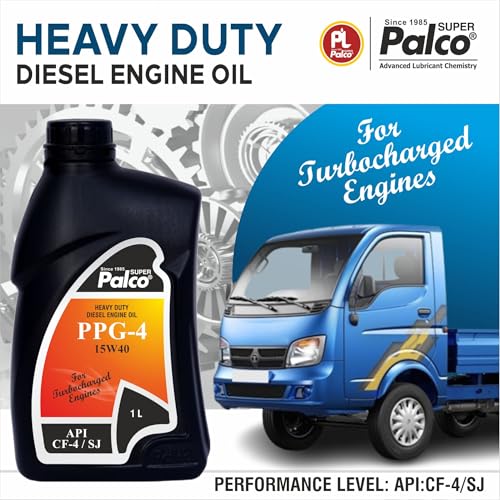Image of PALCO PPG-4 15W40 | API:CF-4 /SJ & MB 228.1 Multigrade Engine oil for Diesel Commercial Road Transport Off Highway Vehicles | New Generation Automotive Vehicles | 1 Litres (Pack 4)