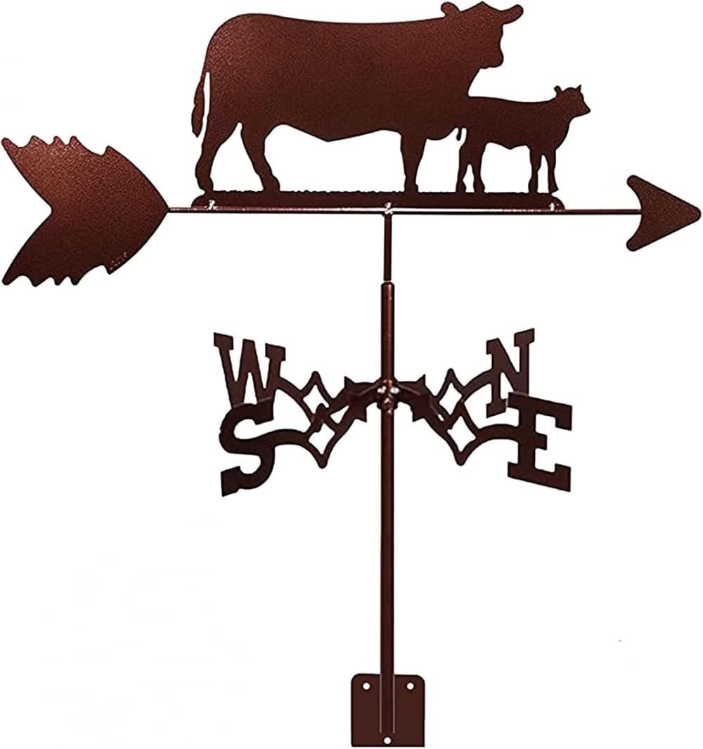 Weather Vane,Weathervane Animal Metal Weather Vane Yard Decor Weathervane,Silhouette Animal Stakes Garden Metal Decoions Wind Direction Indicator for Outdoor Roof Farmy