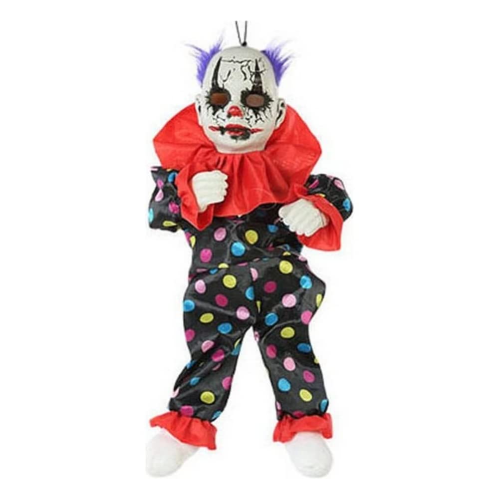 ATOSA muñeco payaso asesino 55 cm con luz, sonido y movimiento activado
