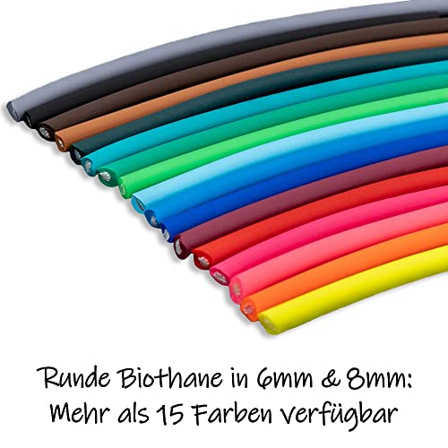 bio-leine Schleppleine aus runder Biothane Ø 8mm ohne Handschlaufe - für Hunde ab 30kg I 1-30m Länge - Leine Hundeleine I über 20 Farben
