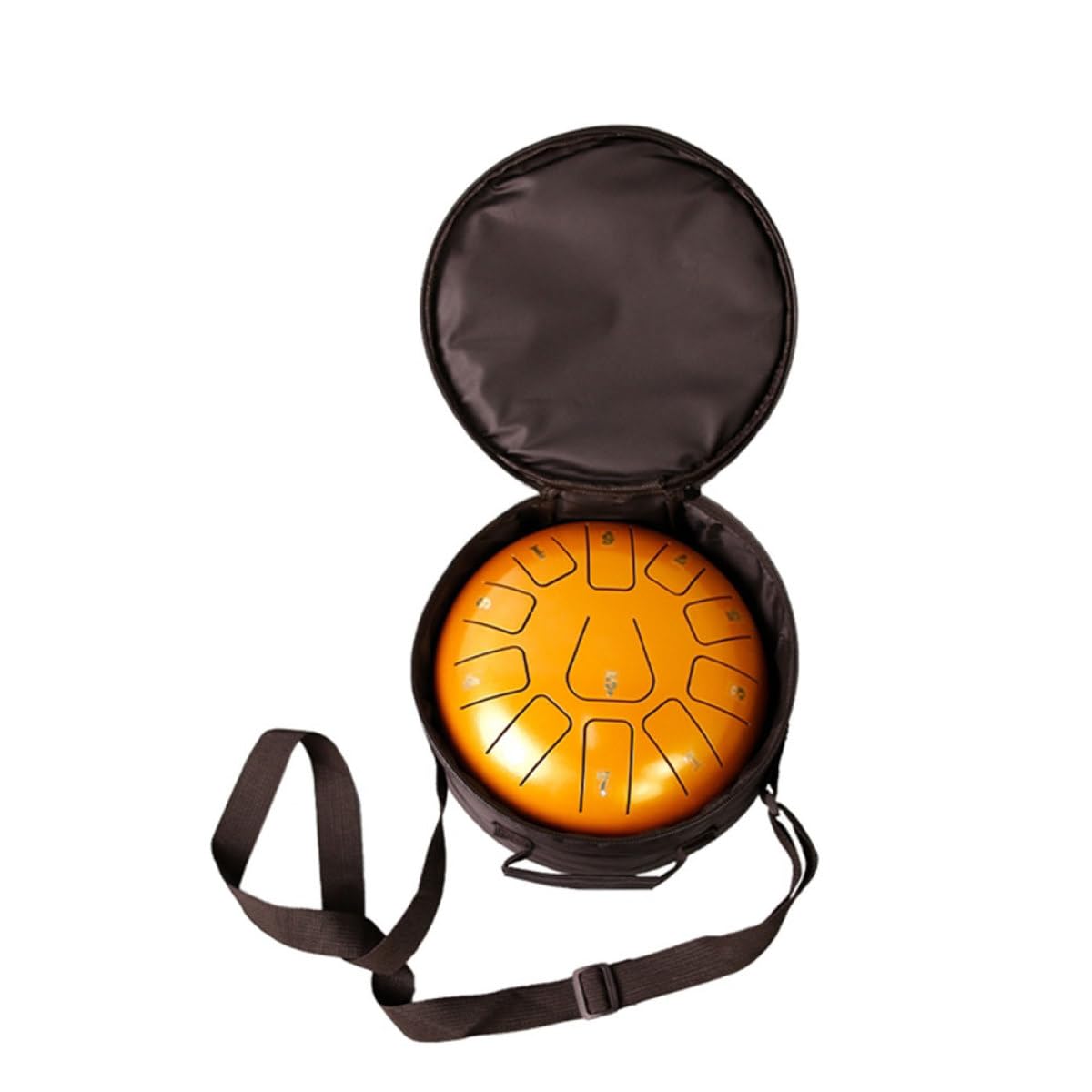 IMIKEYA Bolsa Protectora para Tambores de Acero de 8 Pulgadas Bolsa de Almacenamiento Correa de Hombro Acolchada y Doble Cadena para Percusión y Transporte de Instrumentos Musicales