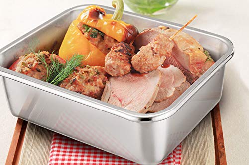 PP-CHEF-Lasagna-Pan-Rectangular-Cake-Pan-Roaster-Pasta-Baking-Cookie-Sheet-Pan-Stainless-Steel-127x10x32-Heavy-Duty-Durable-Oven-Dishwasher-Safe PP CHEF Lasagna Pan Rectangular Cake Pan Roaster Pasta Baking Cookie Sheet Pan Stainless Steel 127x10x32 Heavy Duty Durable Oven Dishwasher Safe