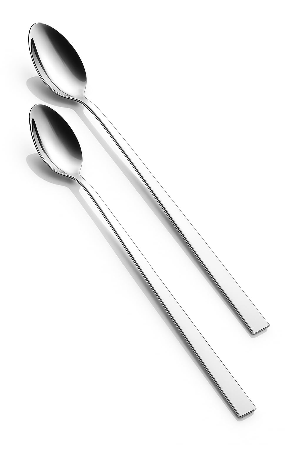 Sonku Set di cucchiai da Latte Macchiato, cucchiaio lungo in acciaio inox, 8 pezzi, manico lungo 14/24 cm,ideale per caffè freddo, tè freddo, frappè, gelato