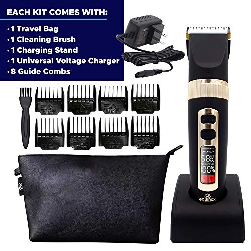 Equinox International Hair Trimmer Beard Trimmer, Rechargeable Trimmer for Men, Cordless Hair Clippers, Hair Cutting Kit with 8 Guards, Lightweight Professional Hair Clippers for All Hair Types
