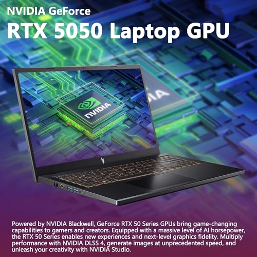 Nitro V 15 Gaming Laptop | 15,6" FHD IPS 165Hz | Intel 8-Core i5-13420H | 32GB DDR4 1TB SSD | GeForce RTX 5050 DLSS4 (fino a 440 top AI) | Tastiera retroilluminata Win11 Pro con accessorio DLCA - Notebook - Immagine 4