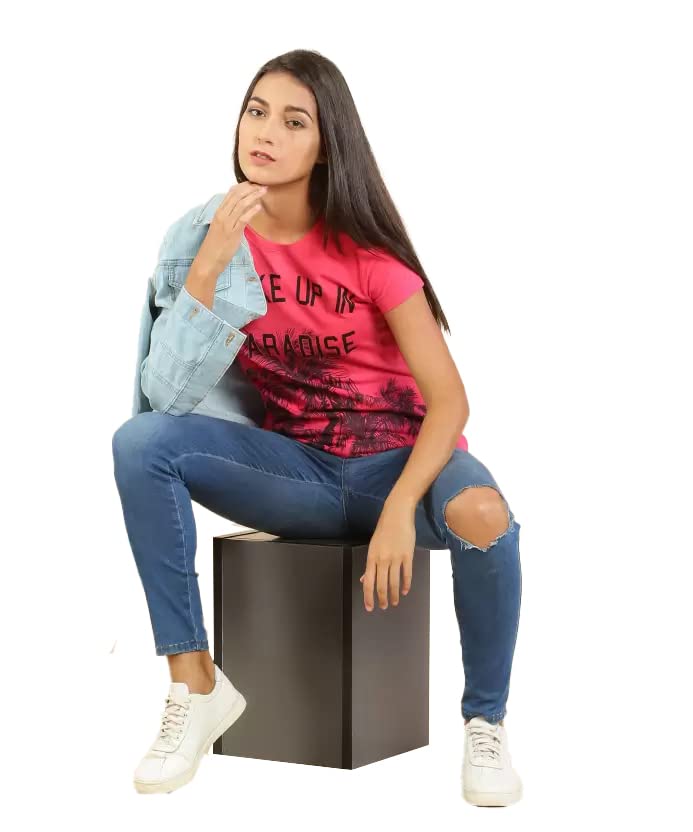 Image of Lyra Women's Cotton Regular Fit T-Shirt