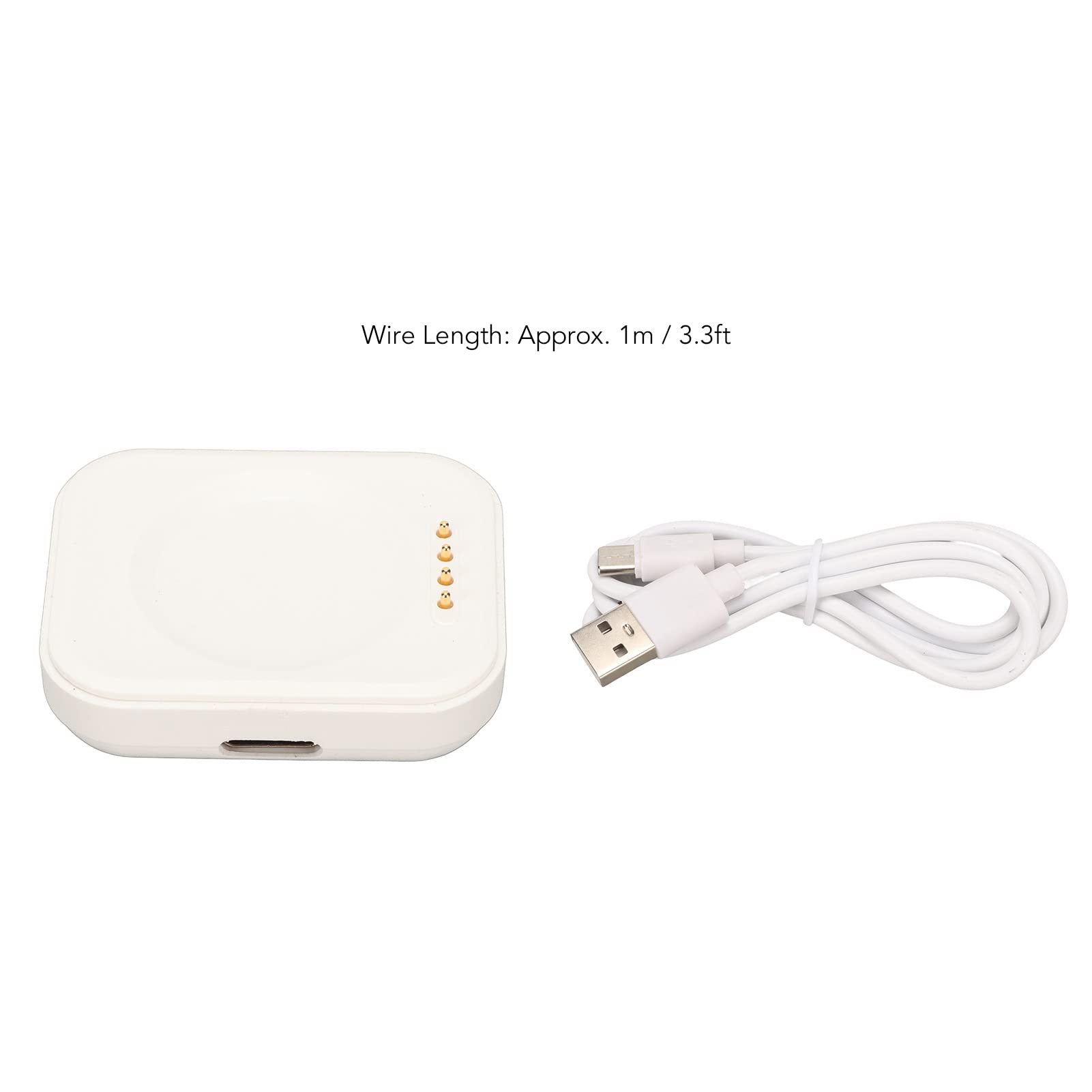 BORDSTRACT USB Magnetic Charging Station,Charging Dock and Smart Watch USB Cable Charger for Oppo Watch 2, 3, 3 Pro, Ensures Safe and Fast Wireless Charging(White)