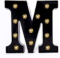 Vista 30 de Foaky Letrero de luces LED negras con número de marquesina, luces de números de marquesina iluminadas para luz nocturna, boda, fiesta de cumpleaños