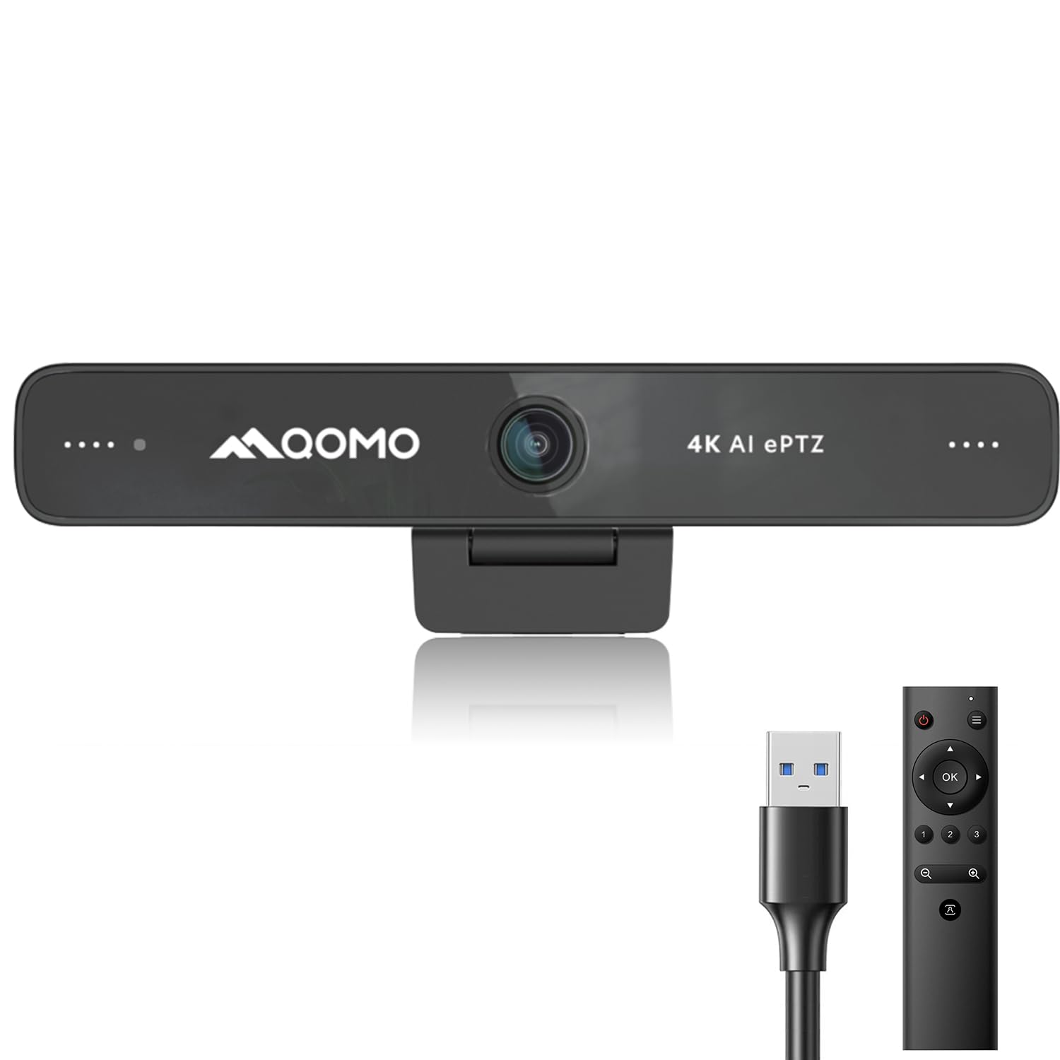 Qomo 4k Webcam Conference Room Eptz Camera With Microphone Speaker