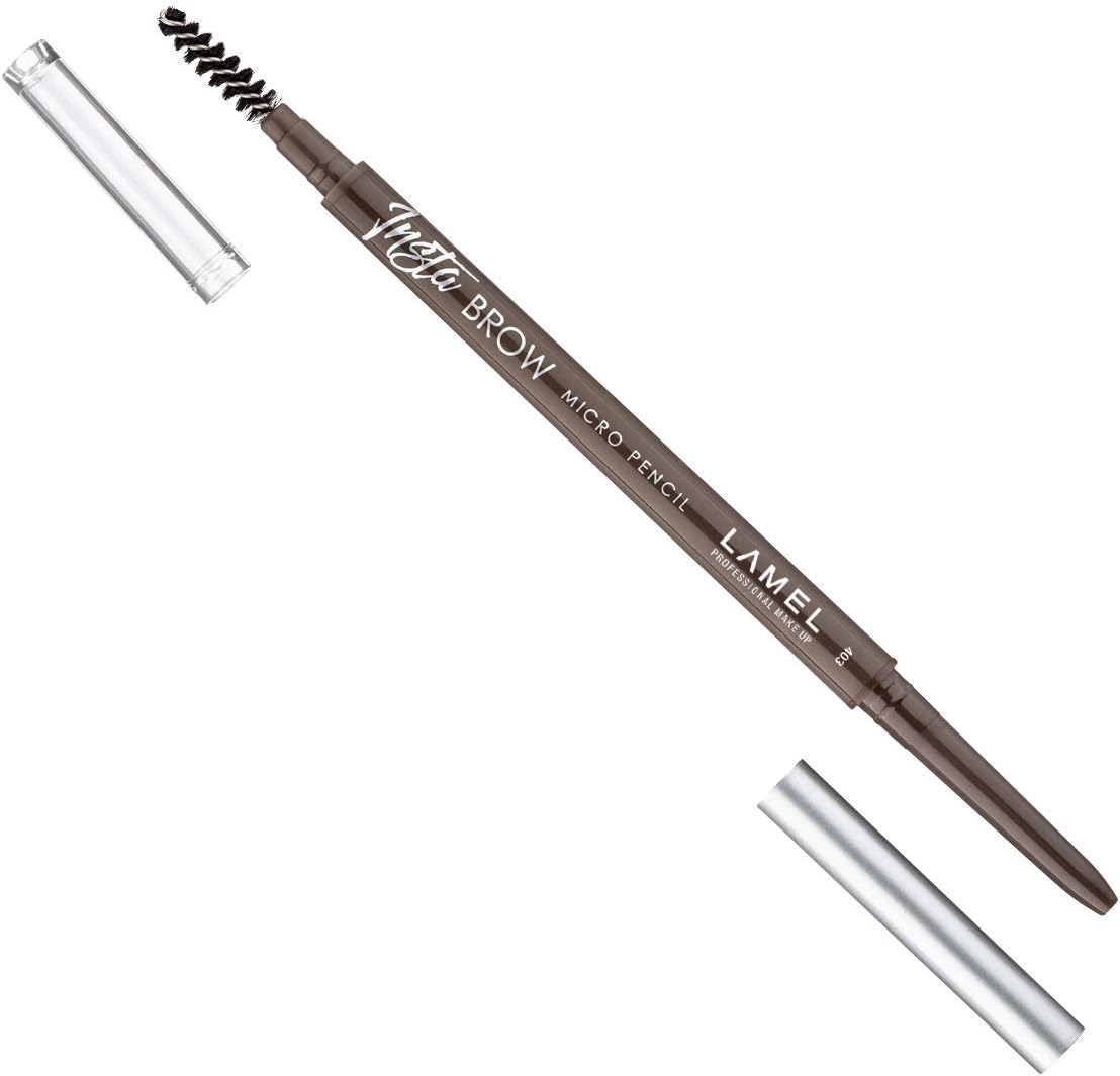LAMEL INSTA Micro Brow Pencil for Precise Microblading Eyebrow Makeup, Smooth Easy-to-Use Universal Eyebrow Pencil with Fine Tip, Light Brown