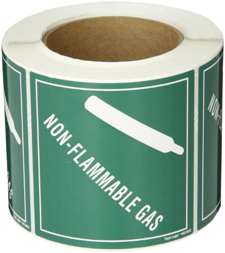 Etiqueta para gas no inflamable Tape Logic DL5832 verde fluorescente para marcar mercancía