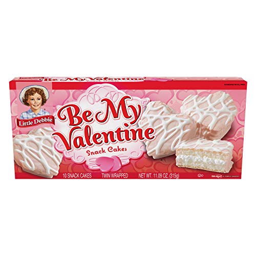 Little Debbie Vanilla Valentine Cakes, 10 Twin-Wrapped Snack Cakes, 11.09 OZ