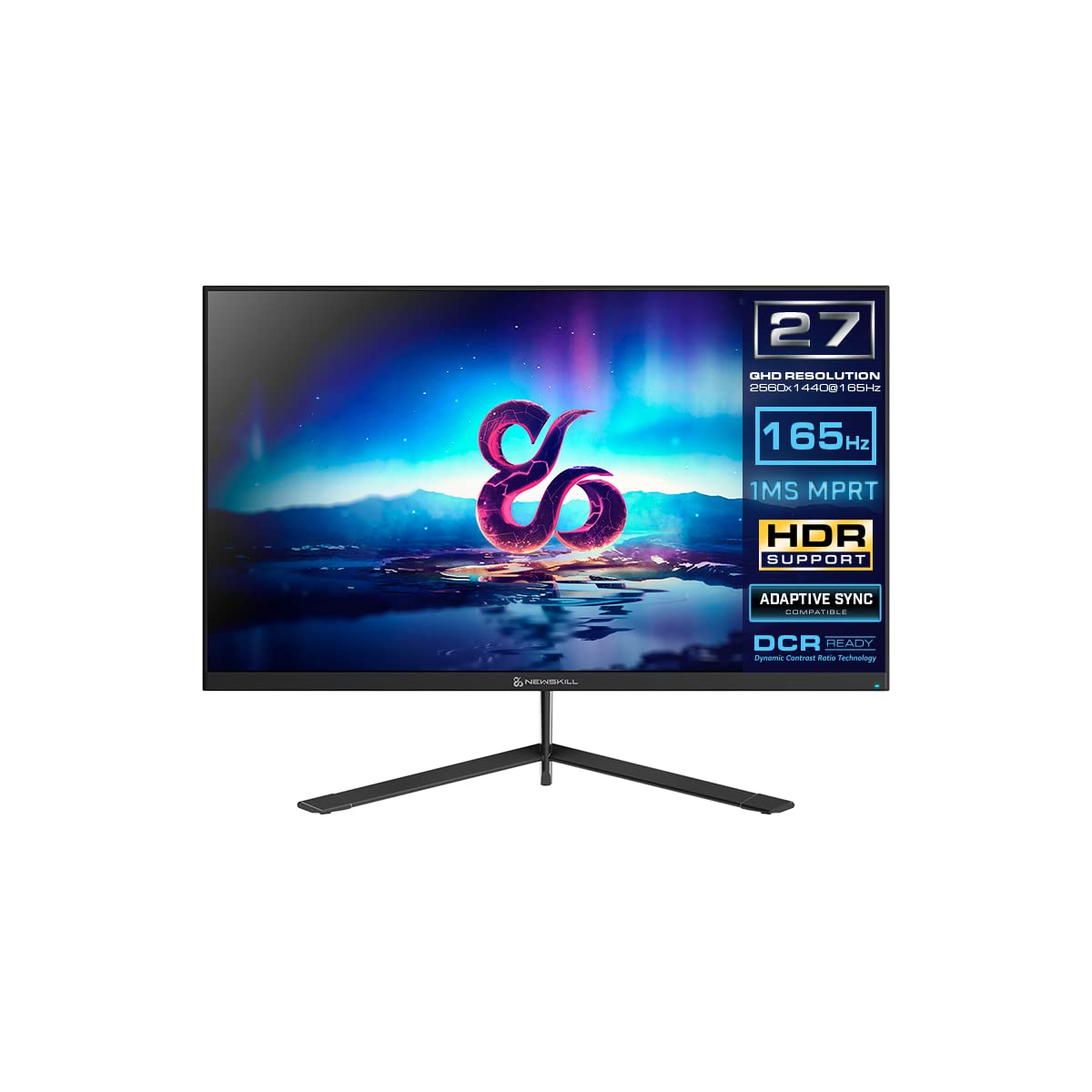 Newskill Icarus 27 Pollici QHD 165Hz Monitor Gaming, Nero