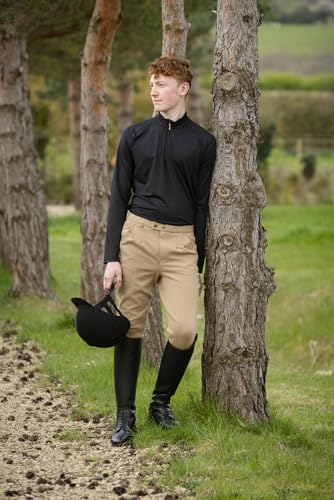 Rhinegold Mens Breeches-38-Beige Essential-Pantalón para Hombre, Color Beige, 38 Pulgadas