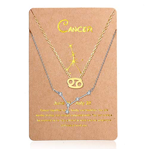 Ciondolo Segno Zodiacale,Collana Rotonda Costellazione Ciondolo Disco In Oro Oroscopo Celeste Collana Astrologia Collana Moneta Pesci Regalo Moda Uomo