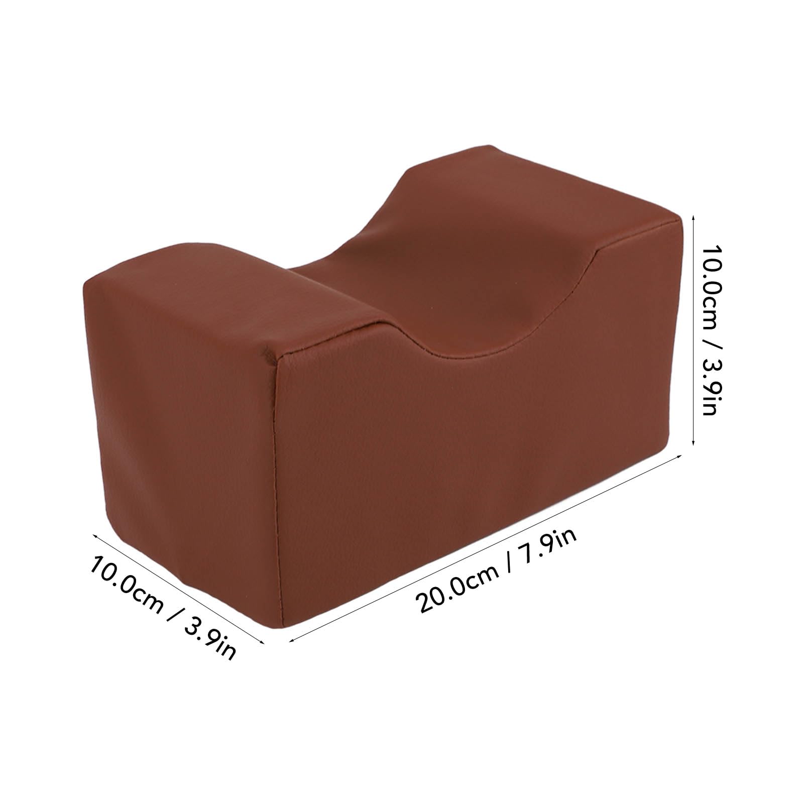 Foot Rest Elevating Pad, Leg and Ankle Support Sponge Ankle Pillow for Adults, with Detachable Washable Cover, Leg Elevating Pillow for Bedsores Relief (Brown)