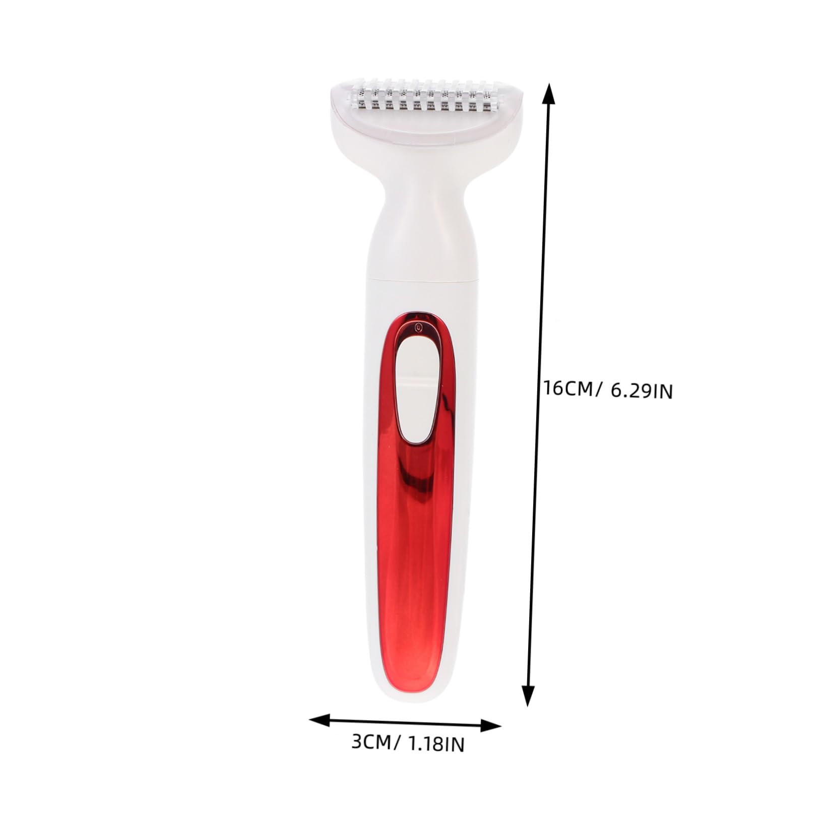 TOYANDONA Depiladora USB Eléctrica, Dispositivo de Depilación Corporal Portátil, Abs, Cabezal Doble, Roja, para Axilas y Piernas, Uso en Casa y Viaje, Hombres y Mujeres