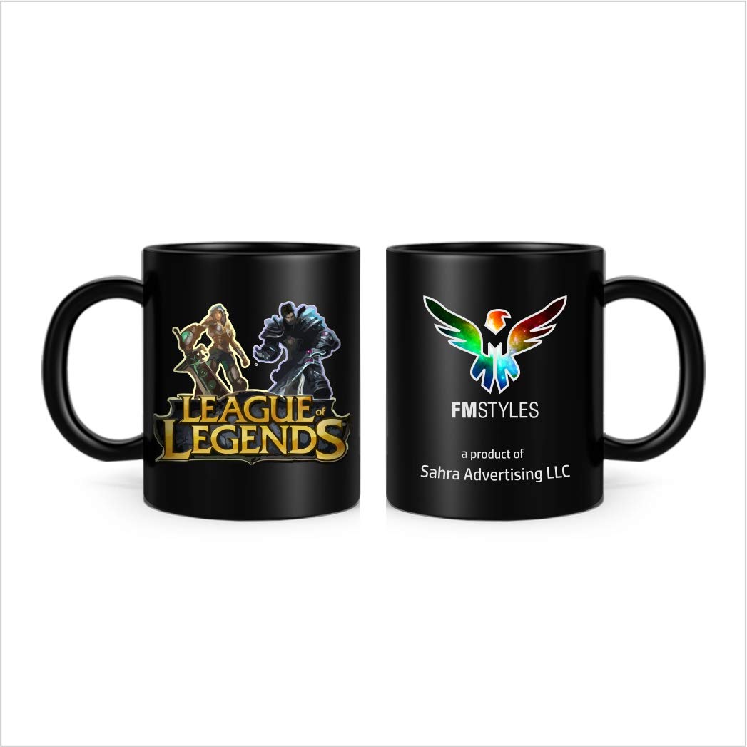 FMstyles League of Legends Action Design Mug, Black, FMS507