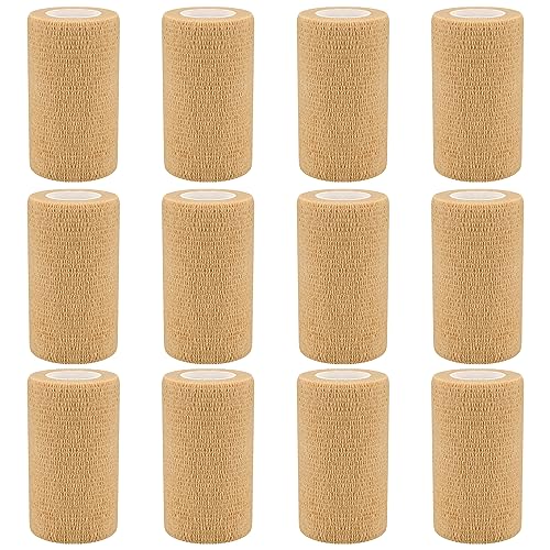 Image of 6pcs 2in Self Adhesive Bandage Wraps, Vet Wraps, 12 Colors to Choose, 5 Yard Self Adherent Wraps for Sports, Wrist, Ankle and Swelling