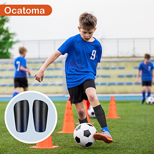 Ocatoma Soccer Shin Guards For Kids Youth,Eva Cushion Protection Reduce Shocks And Injuries,Soccer Equipment With Hard Protective Shell,Soccer Shin Pads And Shin Guard Sleeves For Boys Girls(M, Bk/Gy) #TOP4