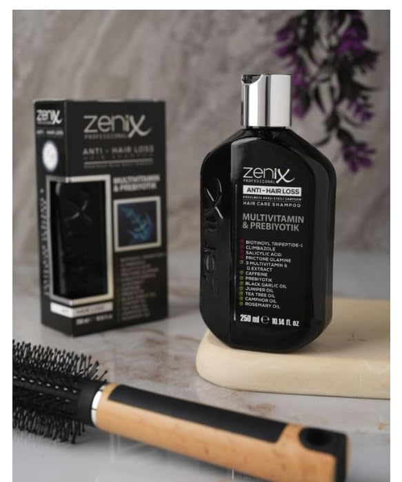Zenix Professional Anti-Hair Loss Shampoo, 11 Vegetable Extracts & Caffeine, Against Hair Loss and Stimulates Hair Growth - Image 4