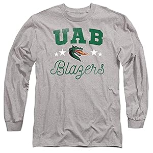University of Alabama at Birmingham Official Blazers Unisex Adult Long-Sleeve T Shirt,Athletic Heather, Large