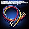 Manifold Gauge Set - AC Manifold Gauge Set, Recharge Measuring Refrigerant Hose for R134A R22, R410, R12 | Automotive AC Diagnostic Tool, Gauge Kit for Car Air Conditioning Repair Pressure Monitoring #1